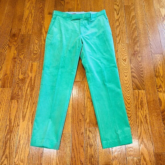 Polo Golf Ralph Lauren Straight Fit Corduroy Pants Mens 34 x 30 Green - Picture 1 of 16